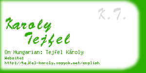 karoly tejfel business card